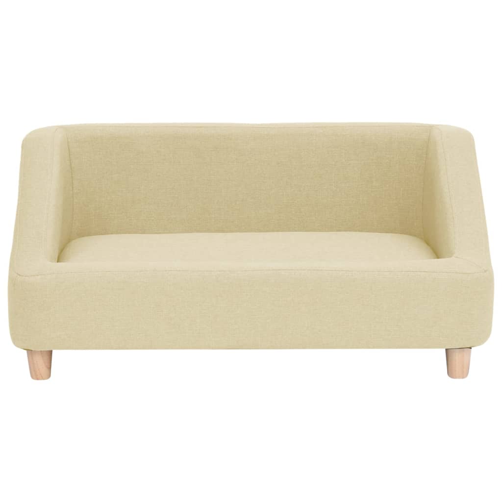 Hundesofa Creme 85x50x39 cm Leinen