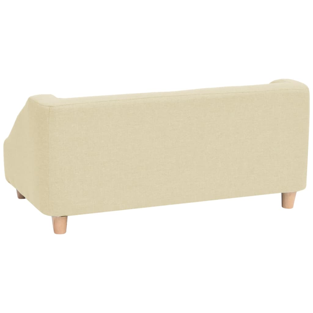Hundesofa Creme 85x50x39 cm Leinen