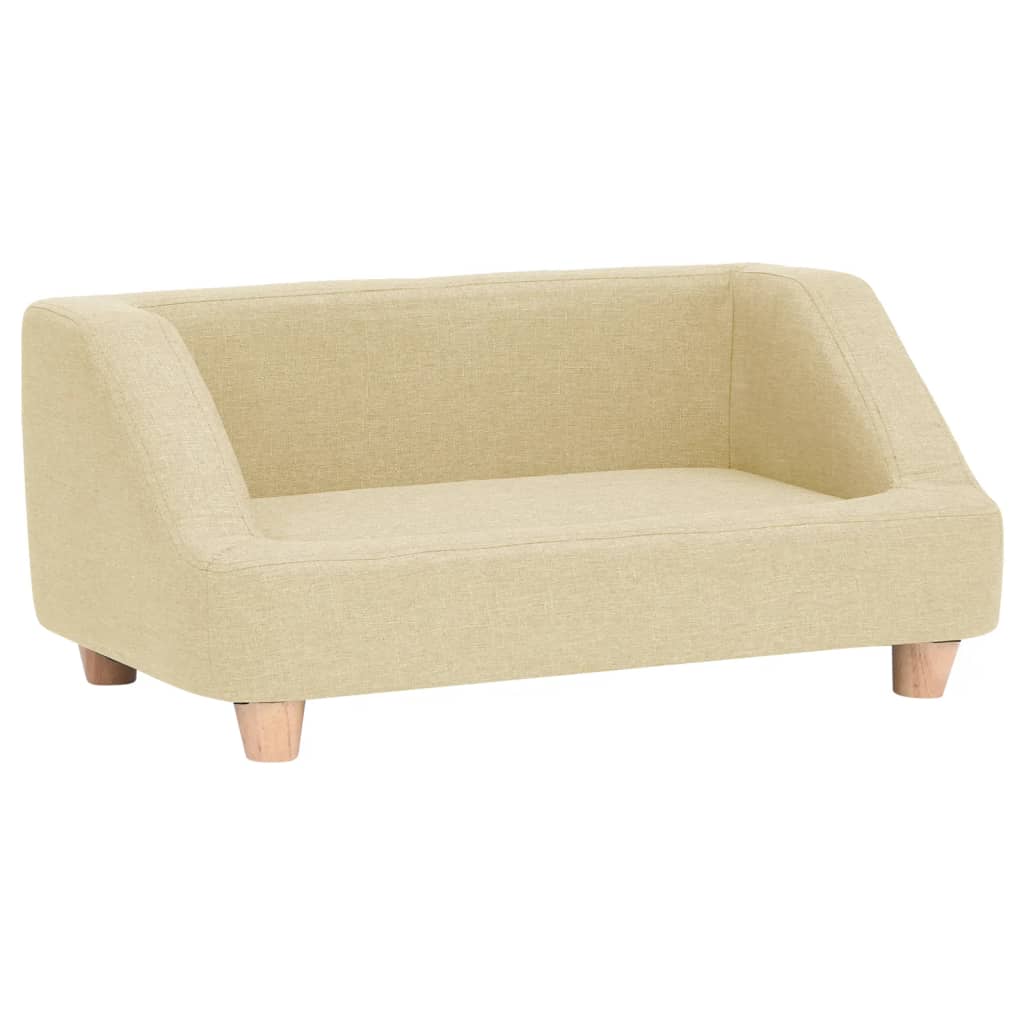 Hundesofa Creme 95x63x39 cm Leinen