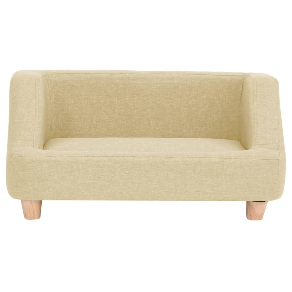 Hundesofa Creme 95x63x39 cm Leinen