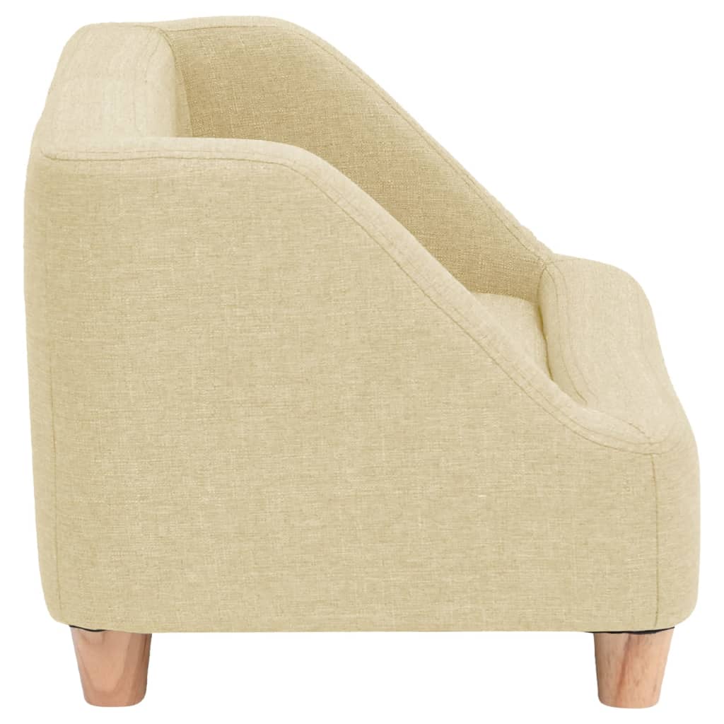 Hundesofa Creme 95x63x39 cm Leinen