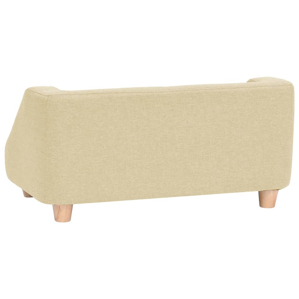 Hundesofa Creme 95x63x39 cm Leinen
