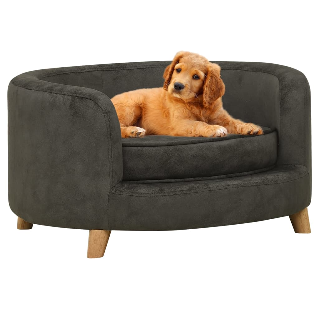 Hundesofa Dunkelgrau 69x69x36 cm Plüsch