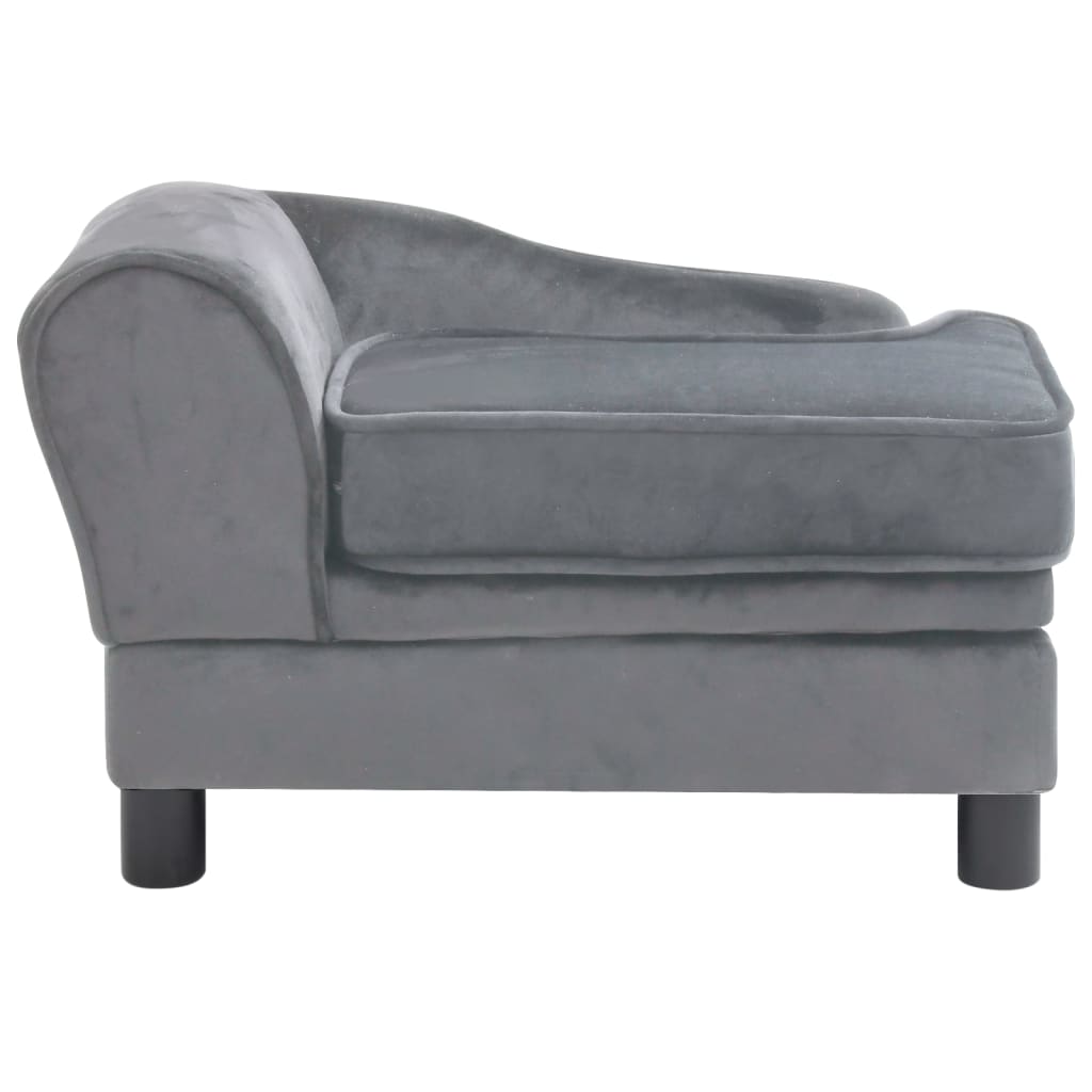 Hundesofa Grau 57x34x36 cm Plüsch