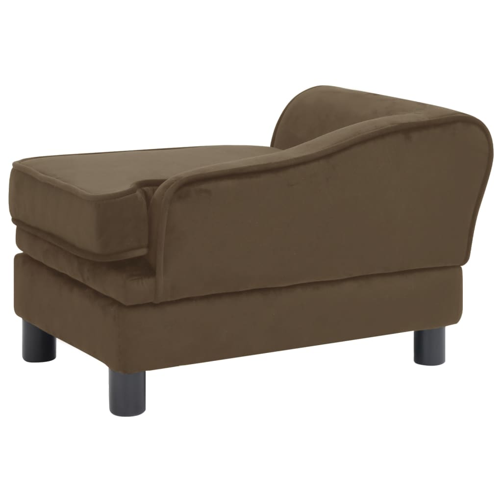 Hundesofa Braun 57x34x36 cm Plüsch