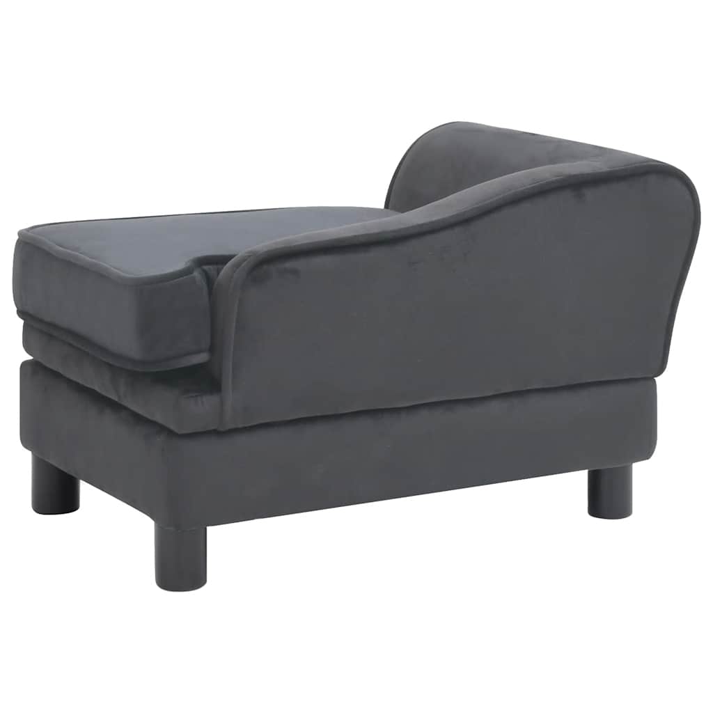 Hundesofa Dunkelgrau 57x34x36 cm Plüsch