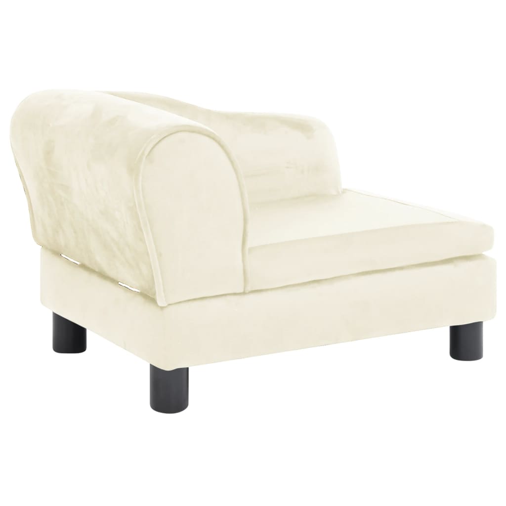 Hundesofa Creme 57x34x36 cm Plüsch