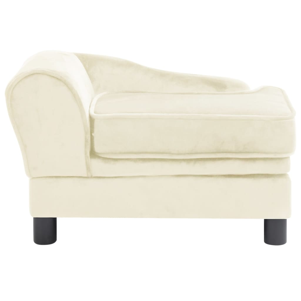 Hundesofa Creme 57x34x36 cm Plüsch