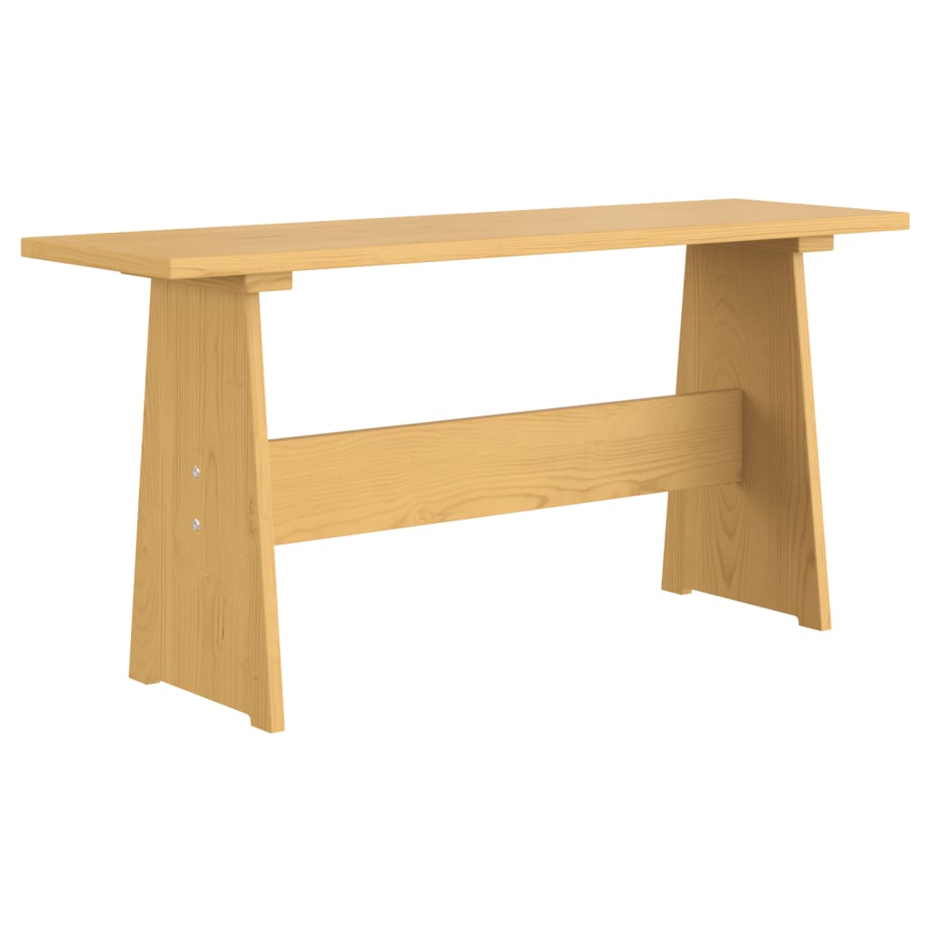 Table à manger avec banc REINE en pin massif brun miel