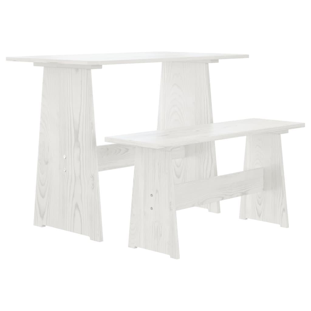 Table à manger avec banc PURE en pin massif blanc
