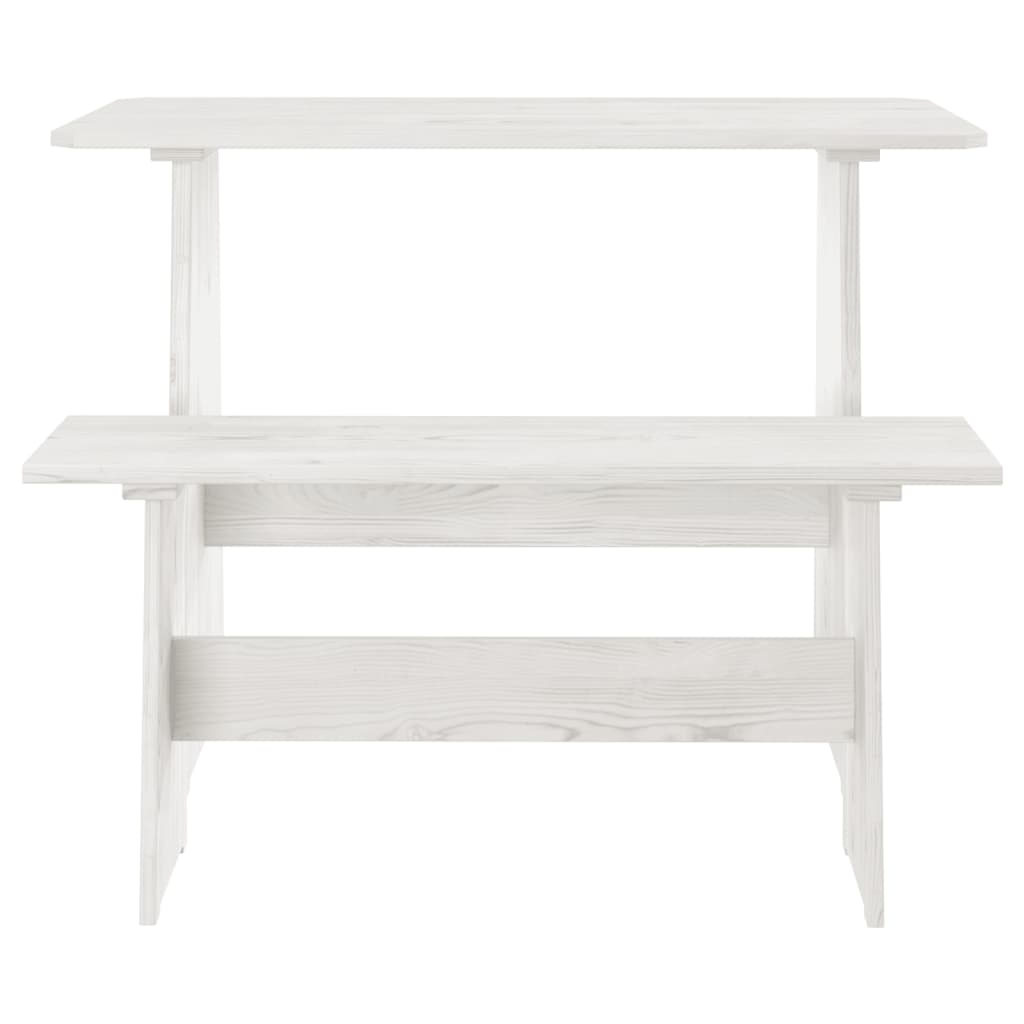 Table à manger avec banc PURE en pin massif blanc