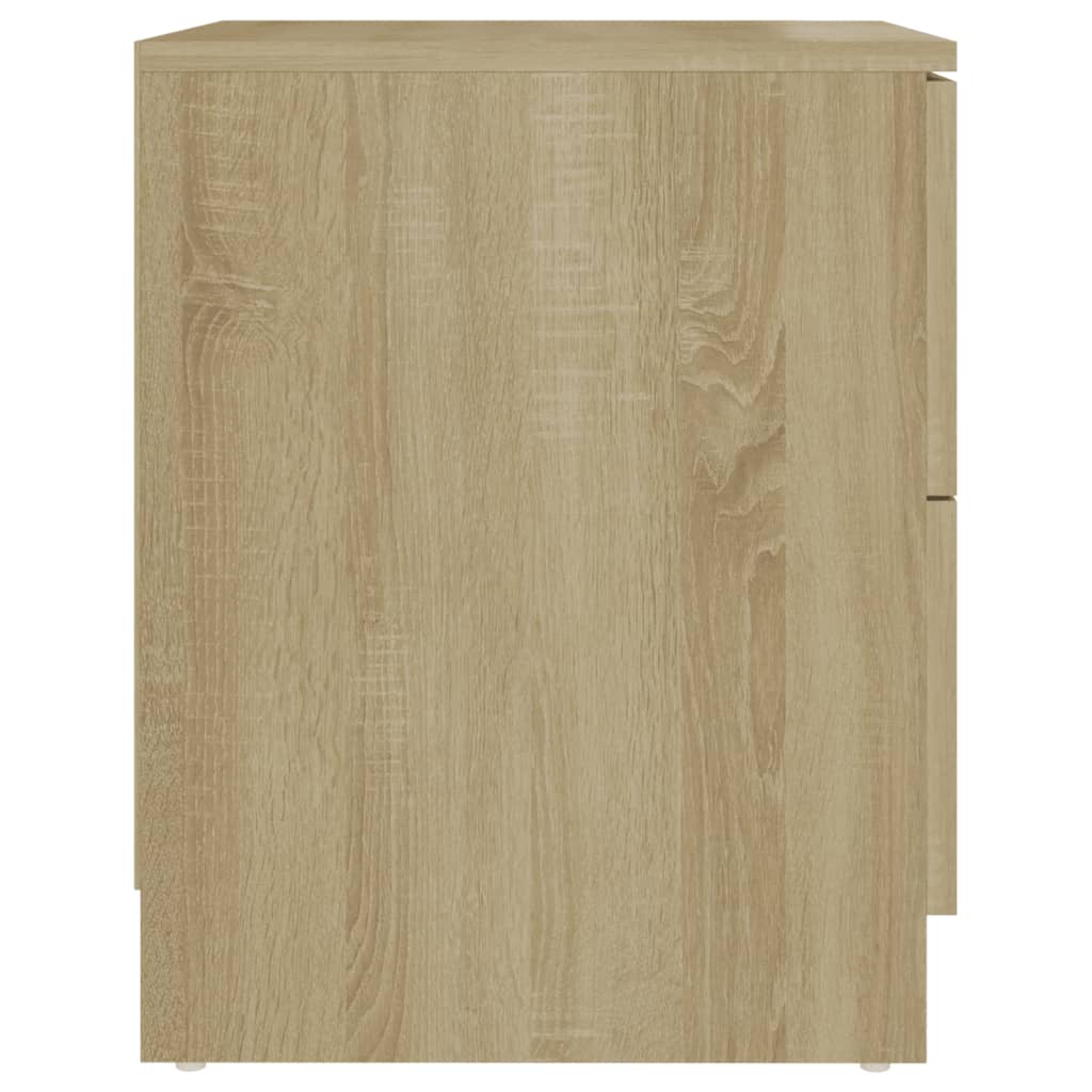 Tables de chevet, lot de 2, chêne Sonoma, 40 x 40 x 50 cm, aggloméré