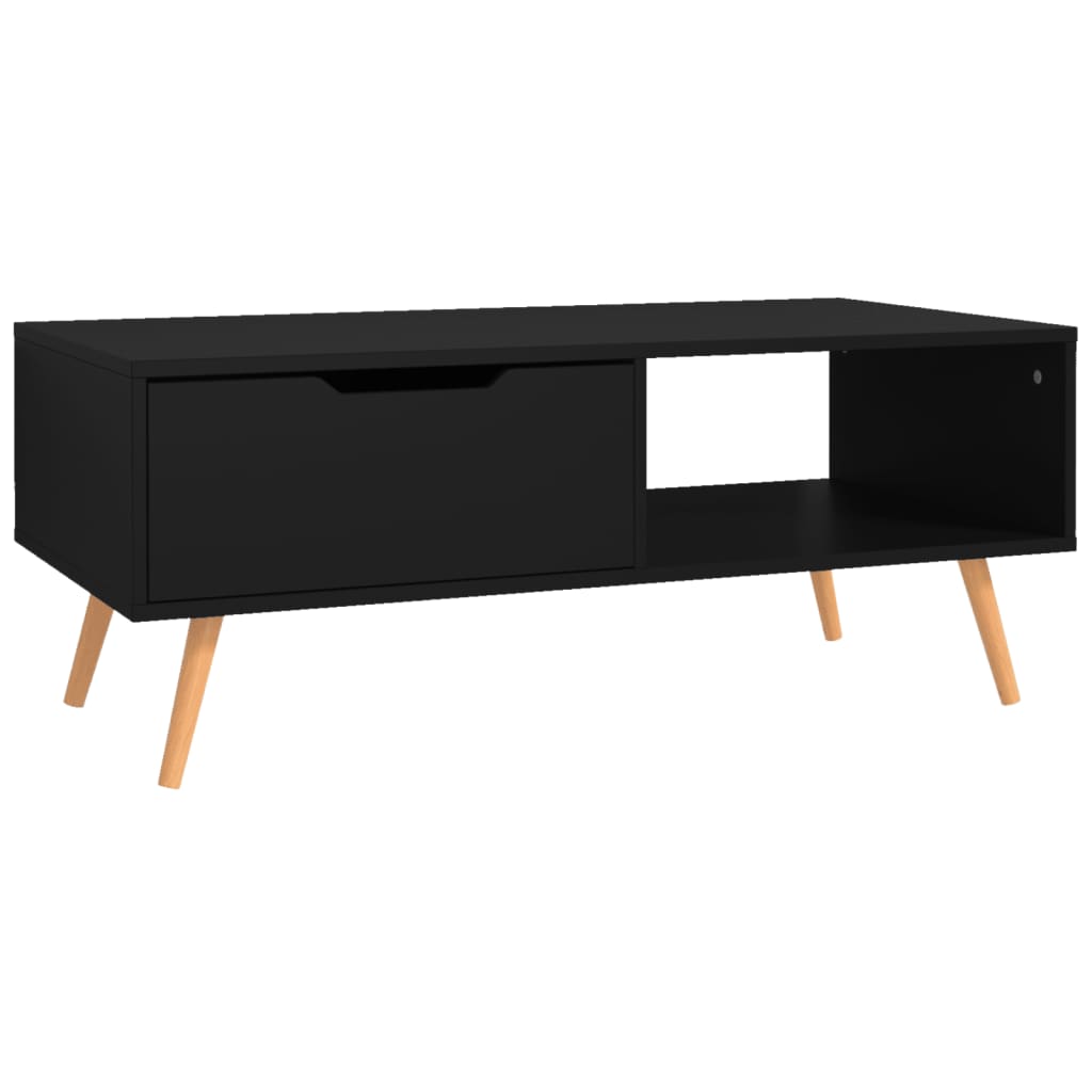 Coffee table black 100x49.5x43 cm wood material