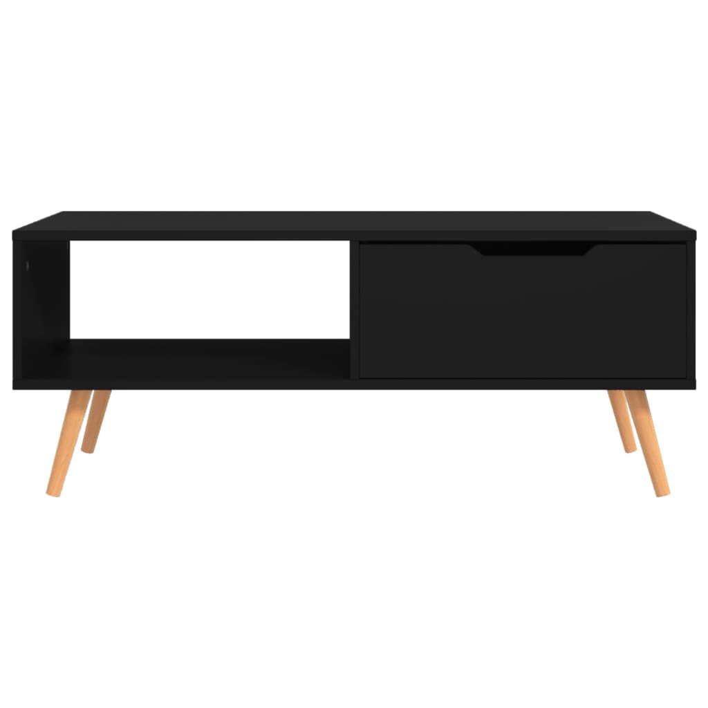 Coffee table black 100x49.5x43 cm wood material