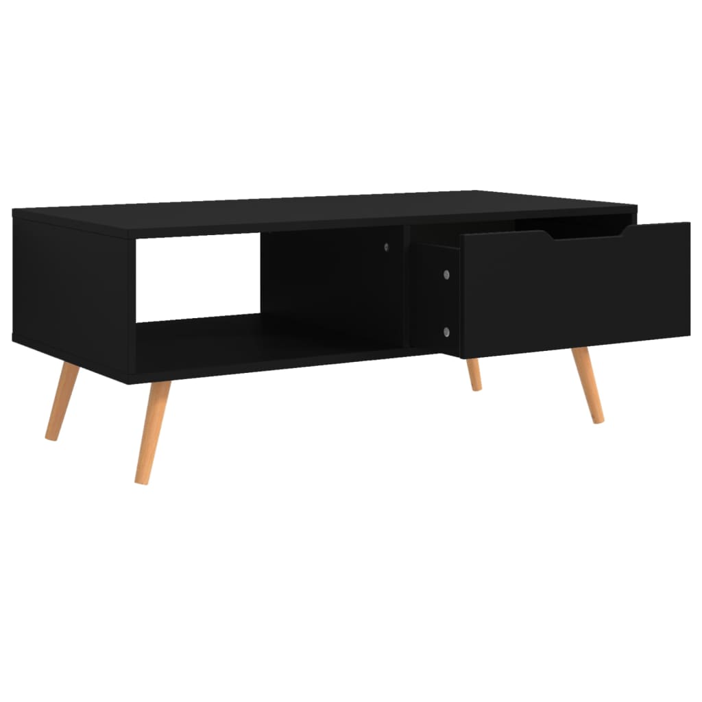 Coffee table black 100x49.5x43 cm wood material