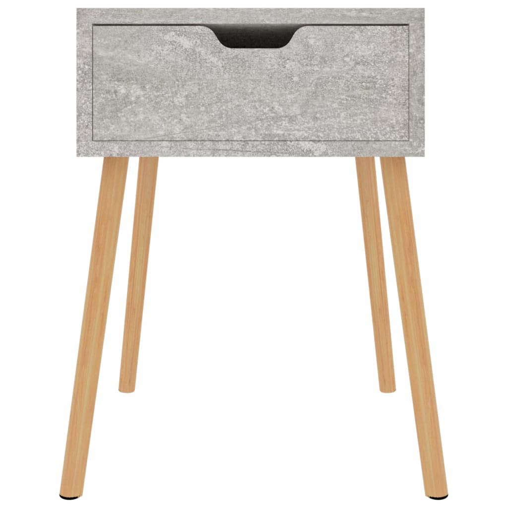 Bedside tables 2 pcs. Concrete grey 40x40x56 cm wood material