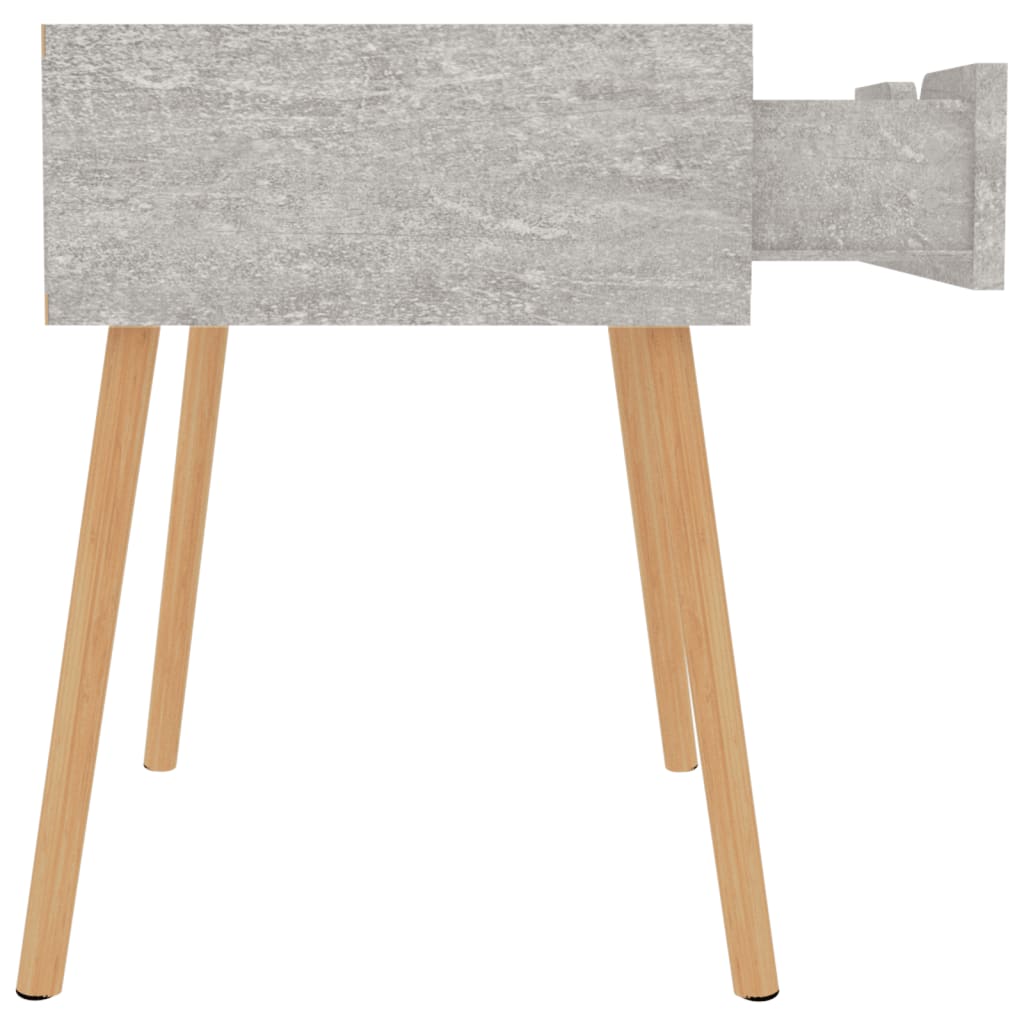 Bedside tables 2 pcs. Concrete grey 40x40x56 cm wood material