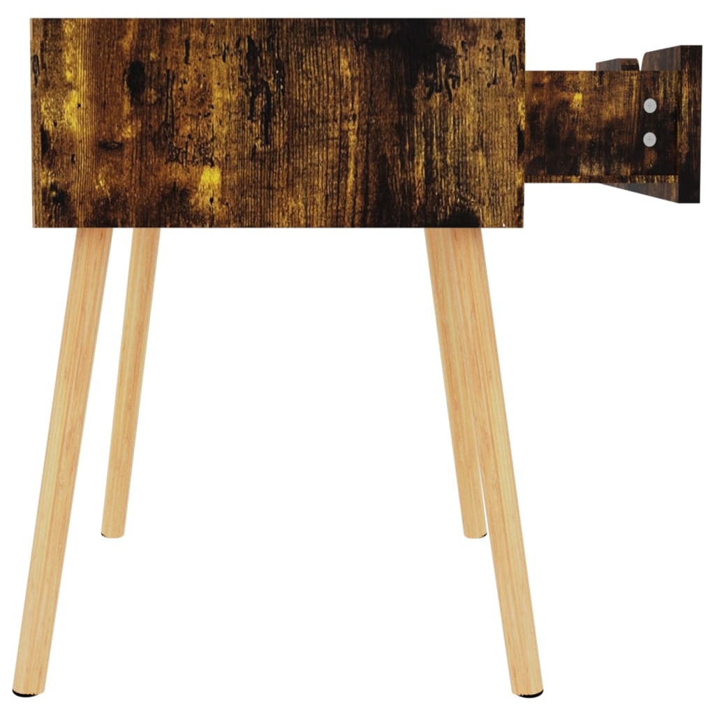 Bedside table smoked oak 40x40x56 cm wood material