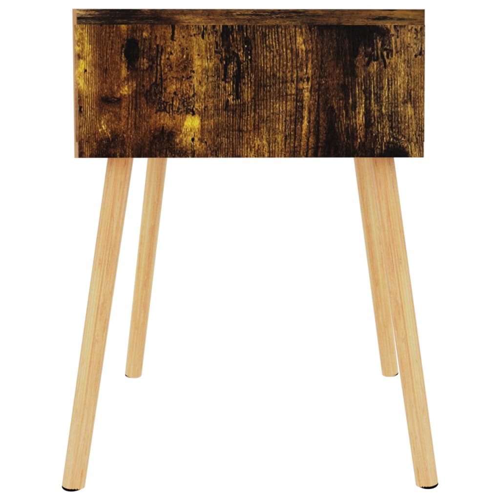 Tables de chevet, lot de 2, chêne fumé, 40 x 40 x 56 cm.