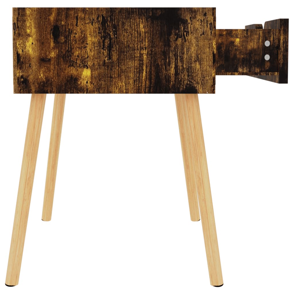 Tables de chevet, lot de 2, chêne fumé, 40 x 40 x 56 cm.
