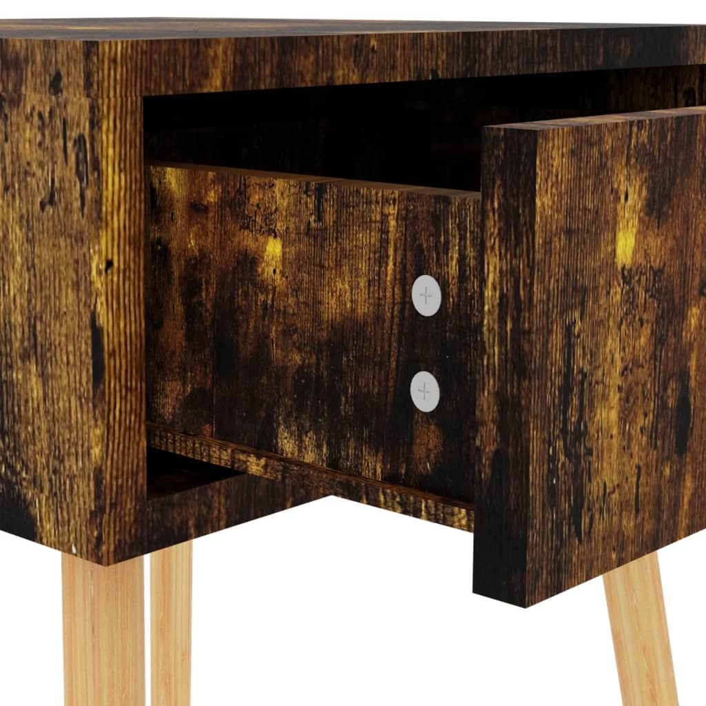 Tables de chevet, lot de 2, chêne fumé, 40 x 40 x 56 cm.