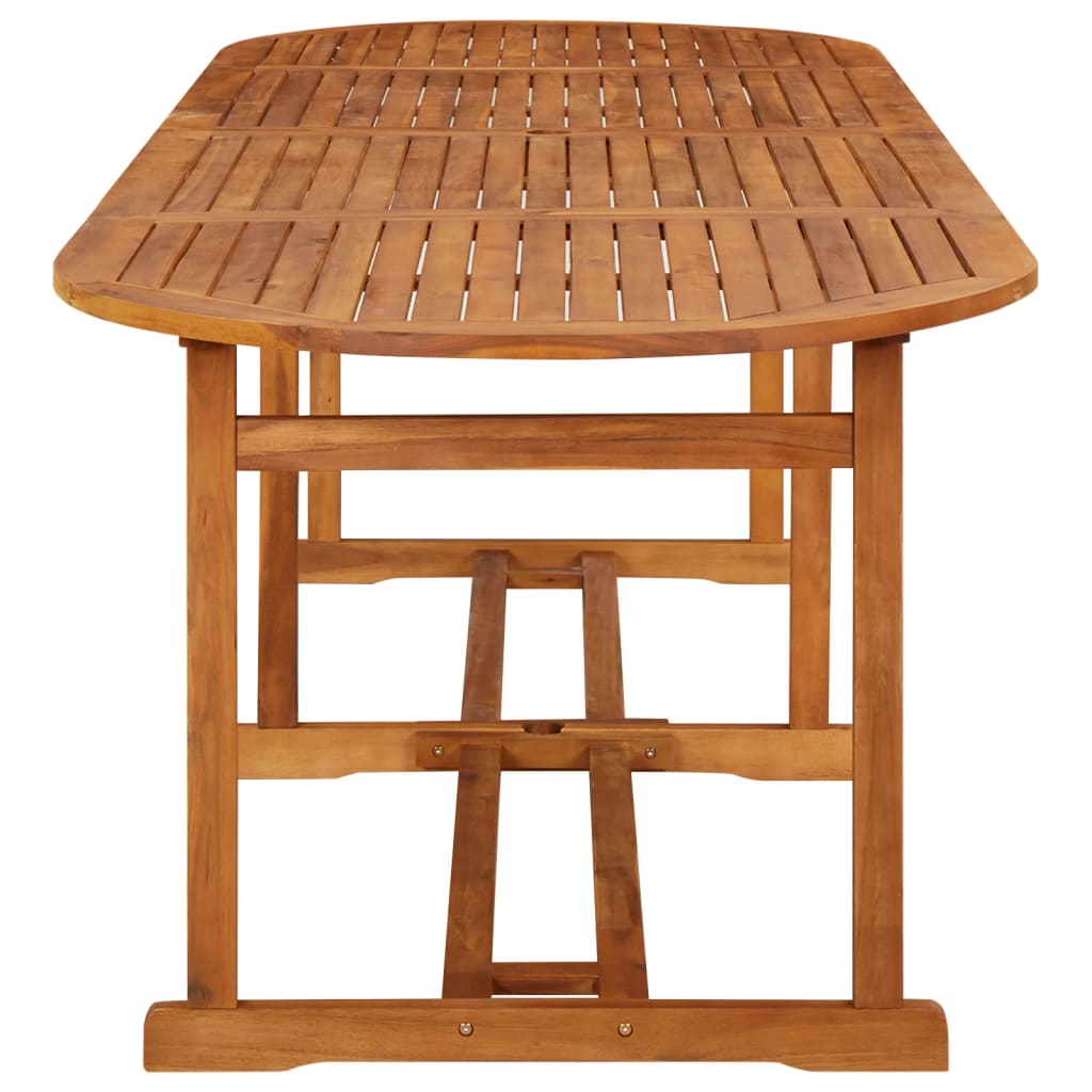 Table à manger de jardin 280x90x75 cm en bois d'acacia massif