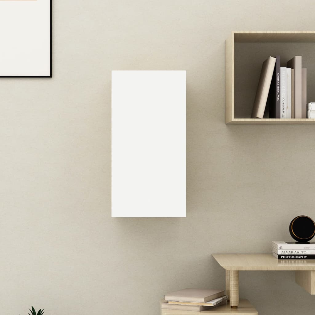 Meuble TV chêne Sonoma blanc 30,5x30x60 cm matériau bois