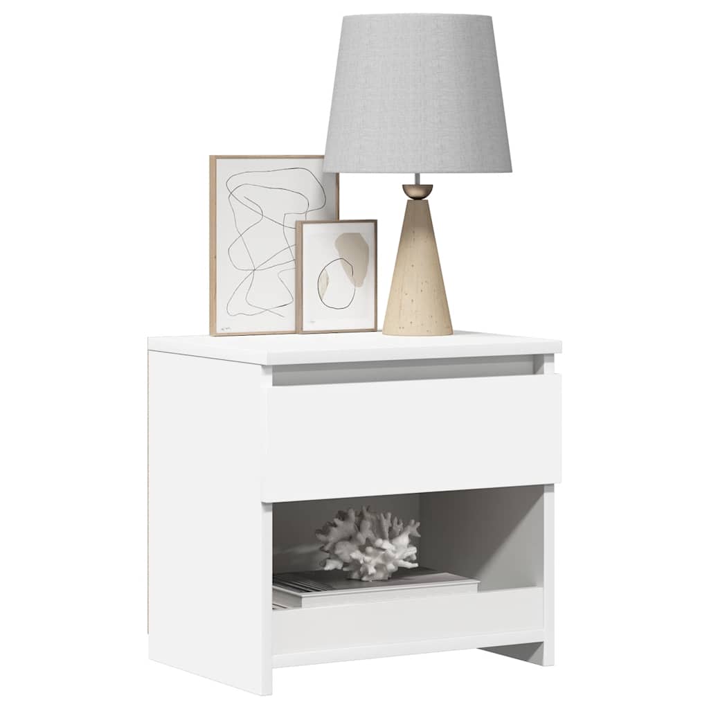 Tables de chevet 2 pcs. Blanc 40x30x39 cm en bois