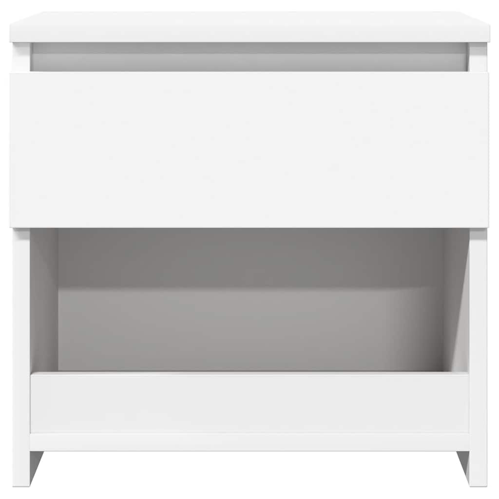 Tables de chevet 2 pcs. Blanc 40x30x39 cm en bois