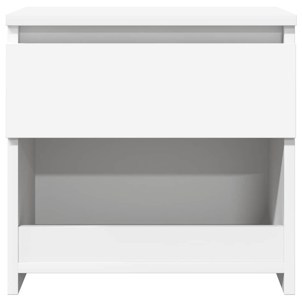 Tables de chevet 2 pcs. Blanc 40x30x39 cm en bois