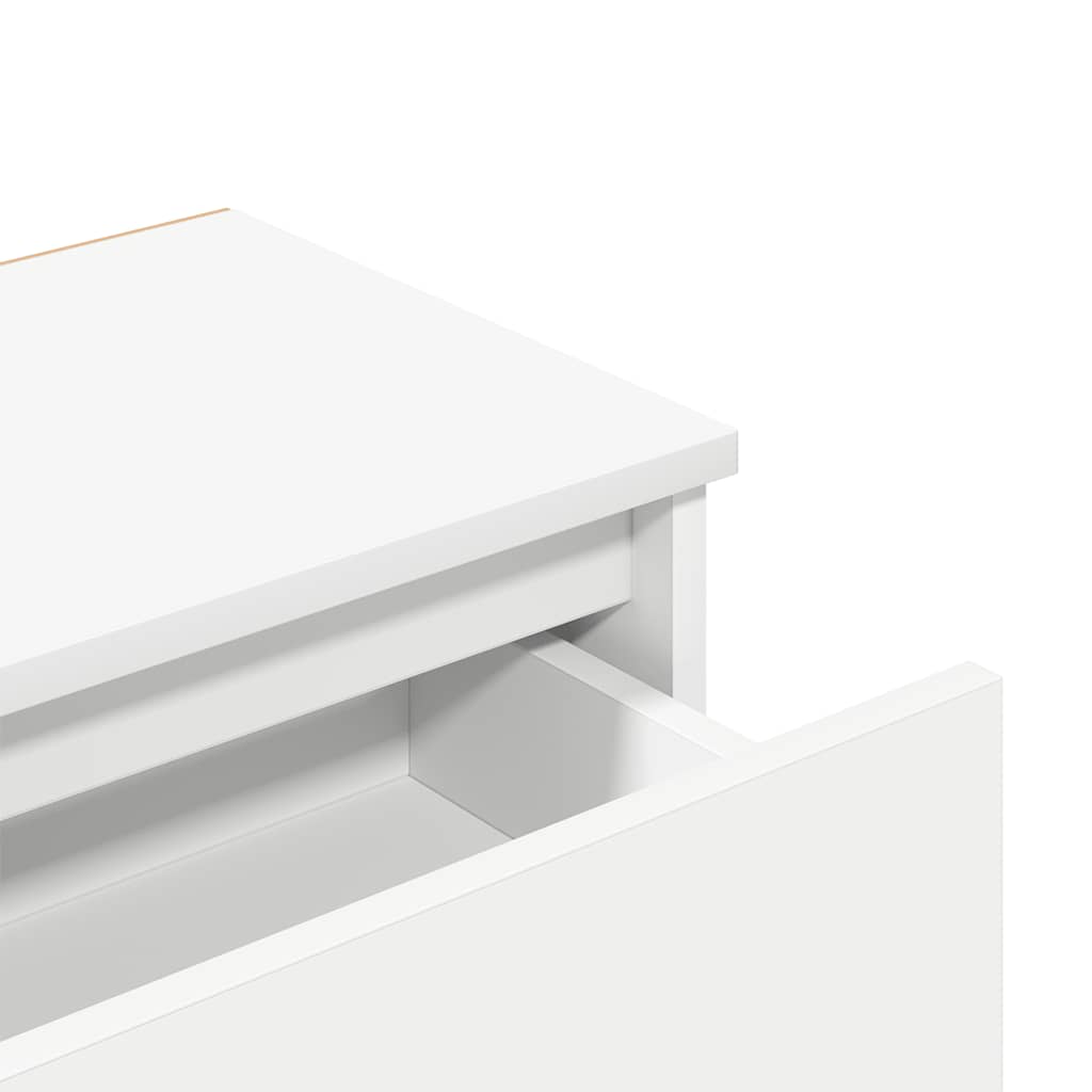 Tables de chevet 2 pcs. Blanc 40x30x39 cm en bois