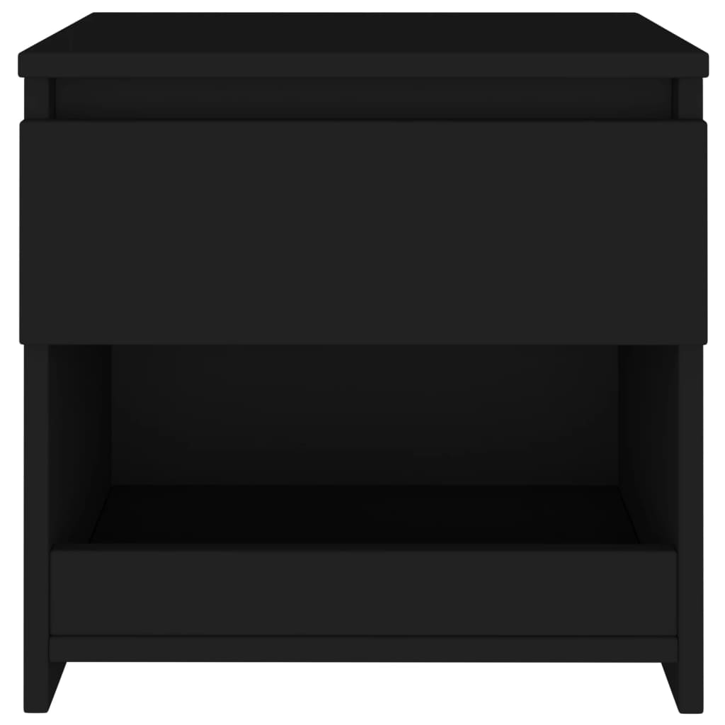 Tables de chevet 2 pcs. Noir 40x30x39 cm en bois