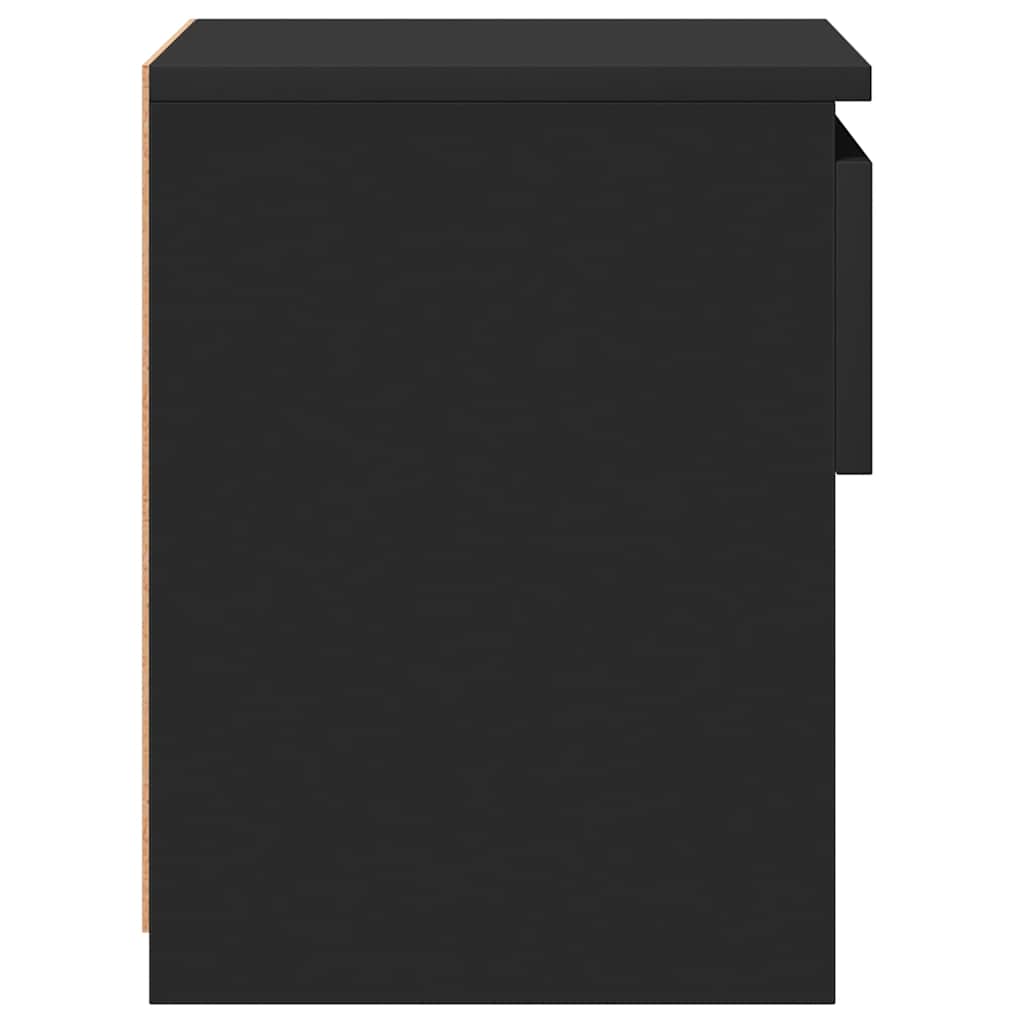 Tables de chevet 2 pcs. Noir 40x30x39 cm en bois