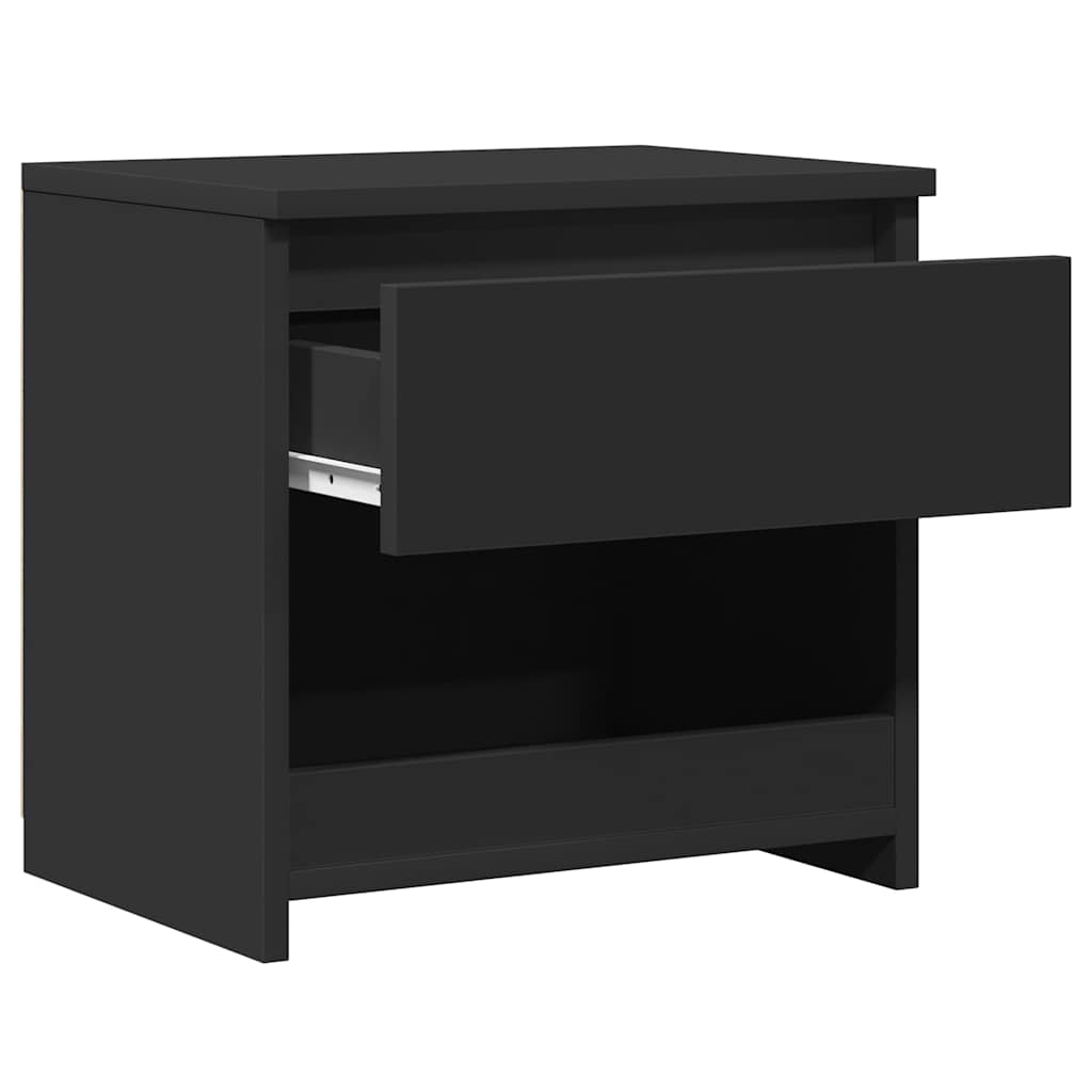 Tables de chevet 2 pcs. Noir 40x30x39 cm en bois