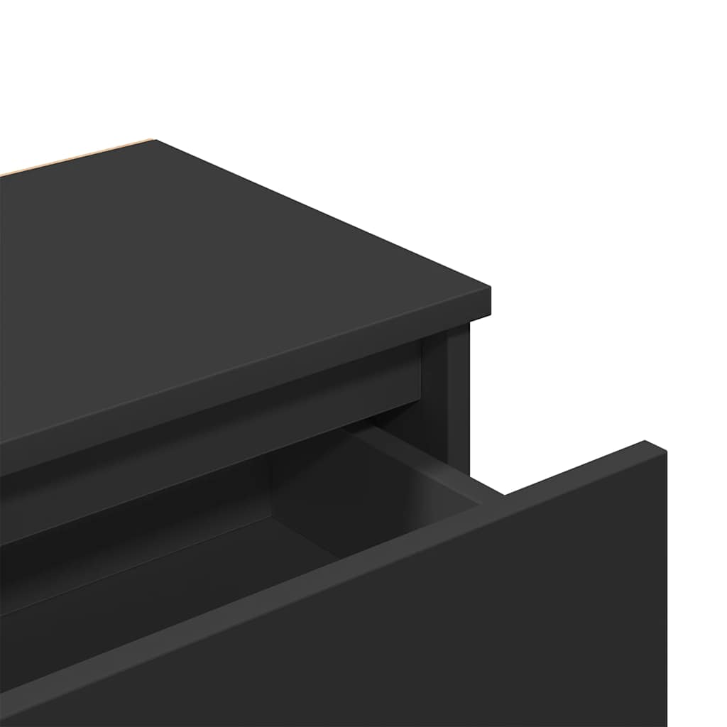 Tables de chevet 2 pcs. Noir 40x30x39 cm en bois