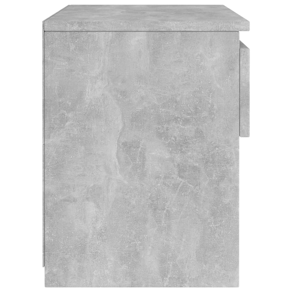 Bedside tables 2 pcs. Concrete grey 40x30x39 cm wood material