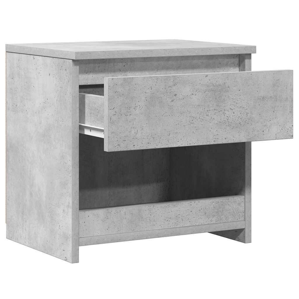 Bedside tables 2 pcs. Concrete grey 40x30x39 cm wood material