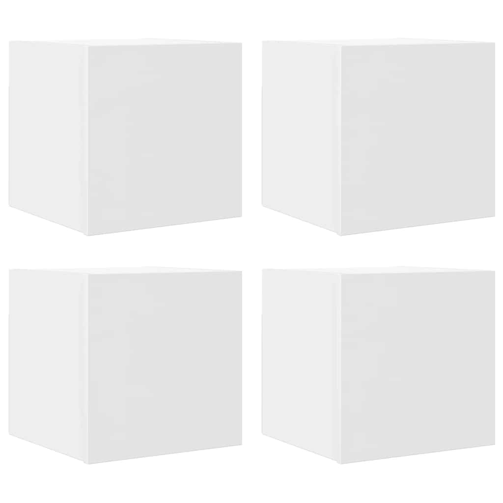 TV wall cabinets 4 pcs. White 30.5x30x30 cm