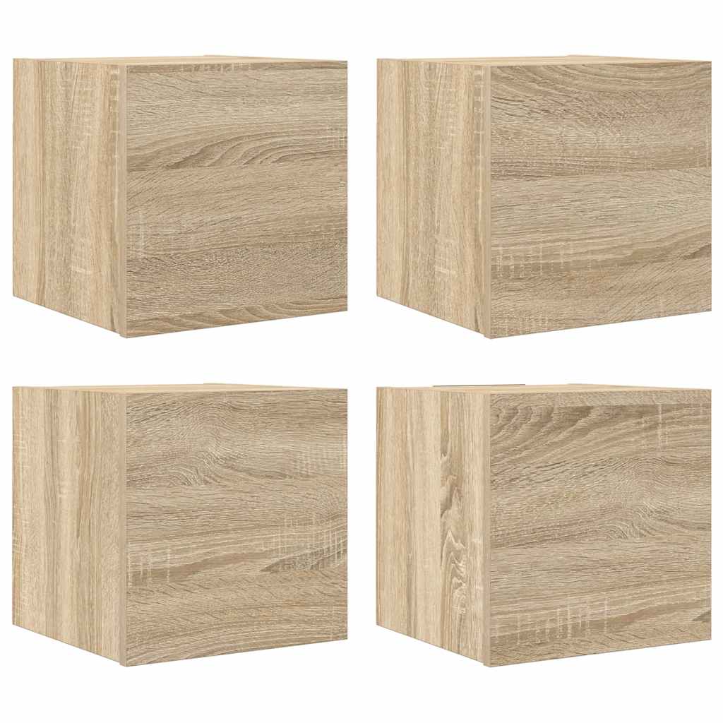 TV wall cabinets 4 pcs. Sonoma oak 30.5x30x30 cm