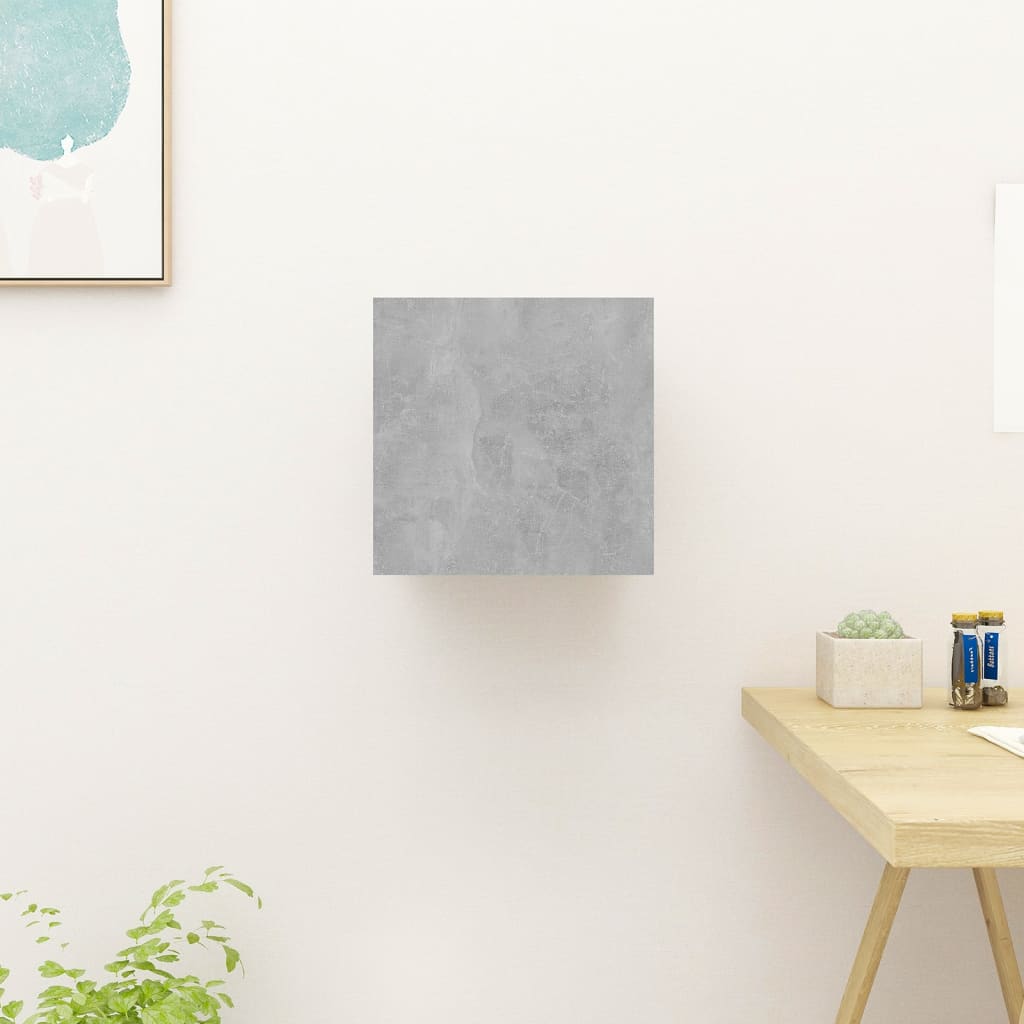 TV wall cabinet concrete grey 30.5x30x30 cm