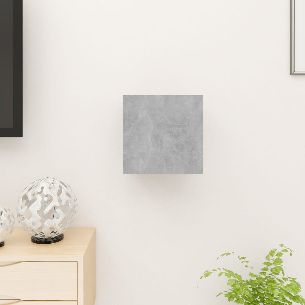 TV wall cabinet concrete grey 30.5x30x30 cm