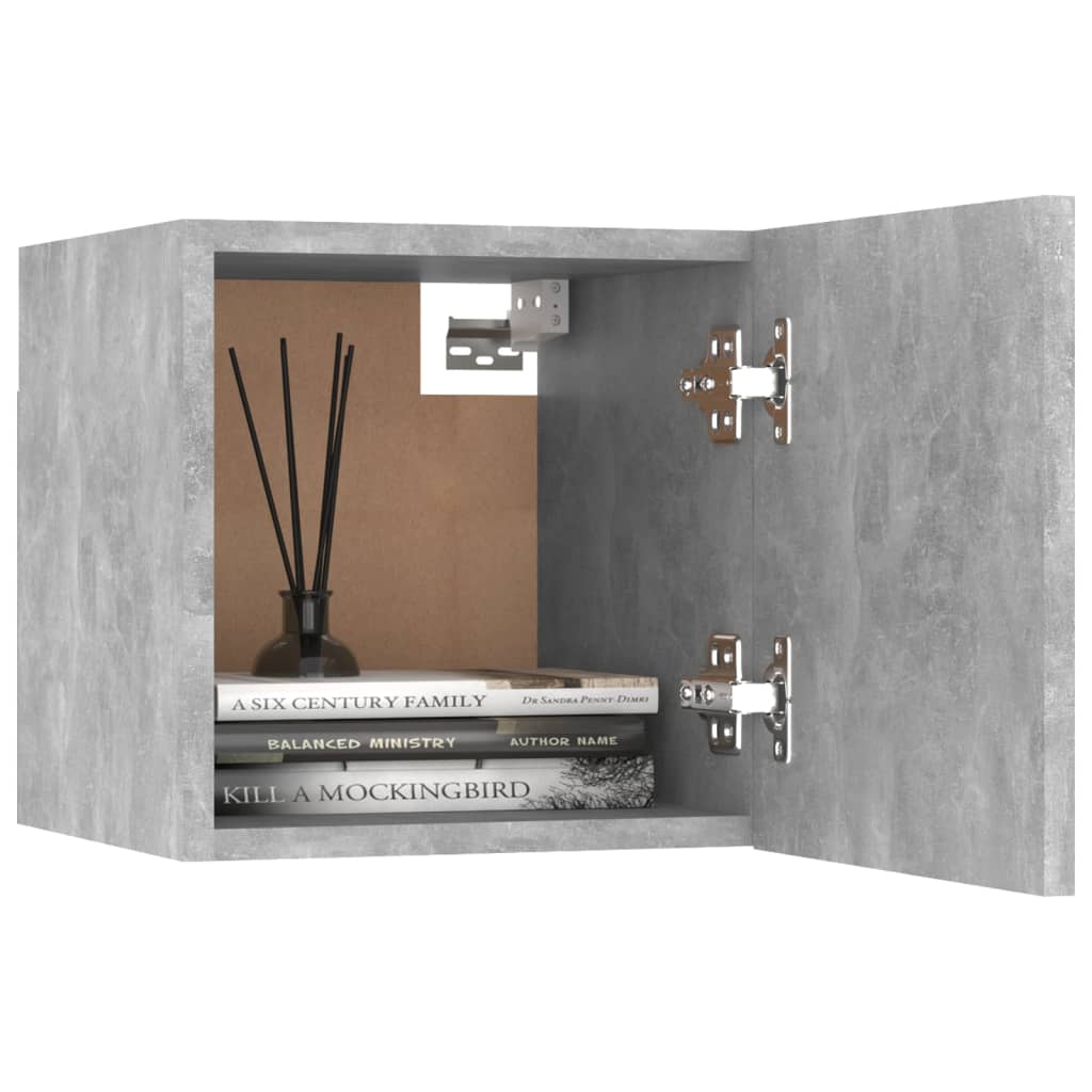 TV wall cabinet concrete grey 30.5x30x30 cm