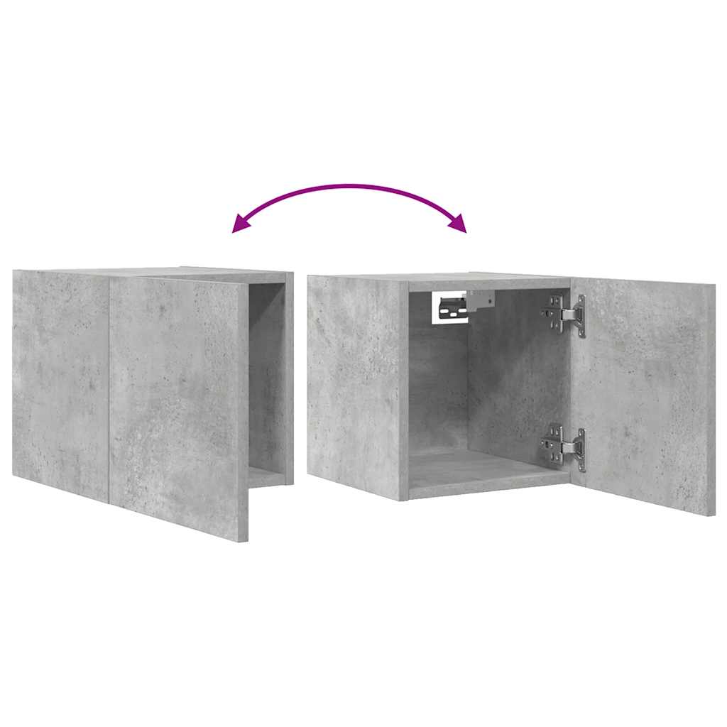 TV wall cabinets 4 pcs. Concrete grey 30.5x30x30 cm