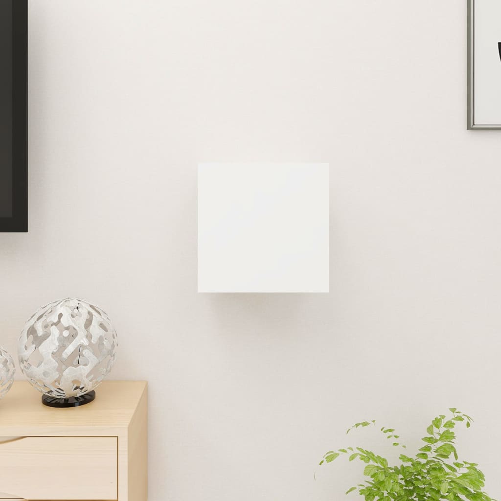 TV wall cabinet high-gloss white 30.5x30x30 cm