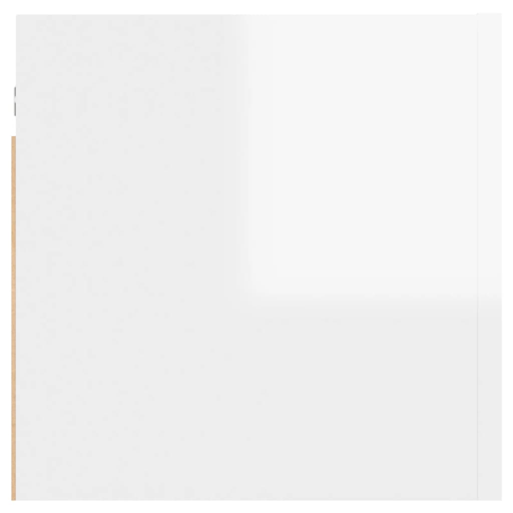 TV wall cabinet high-gloss white 30.5x30x30 cm