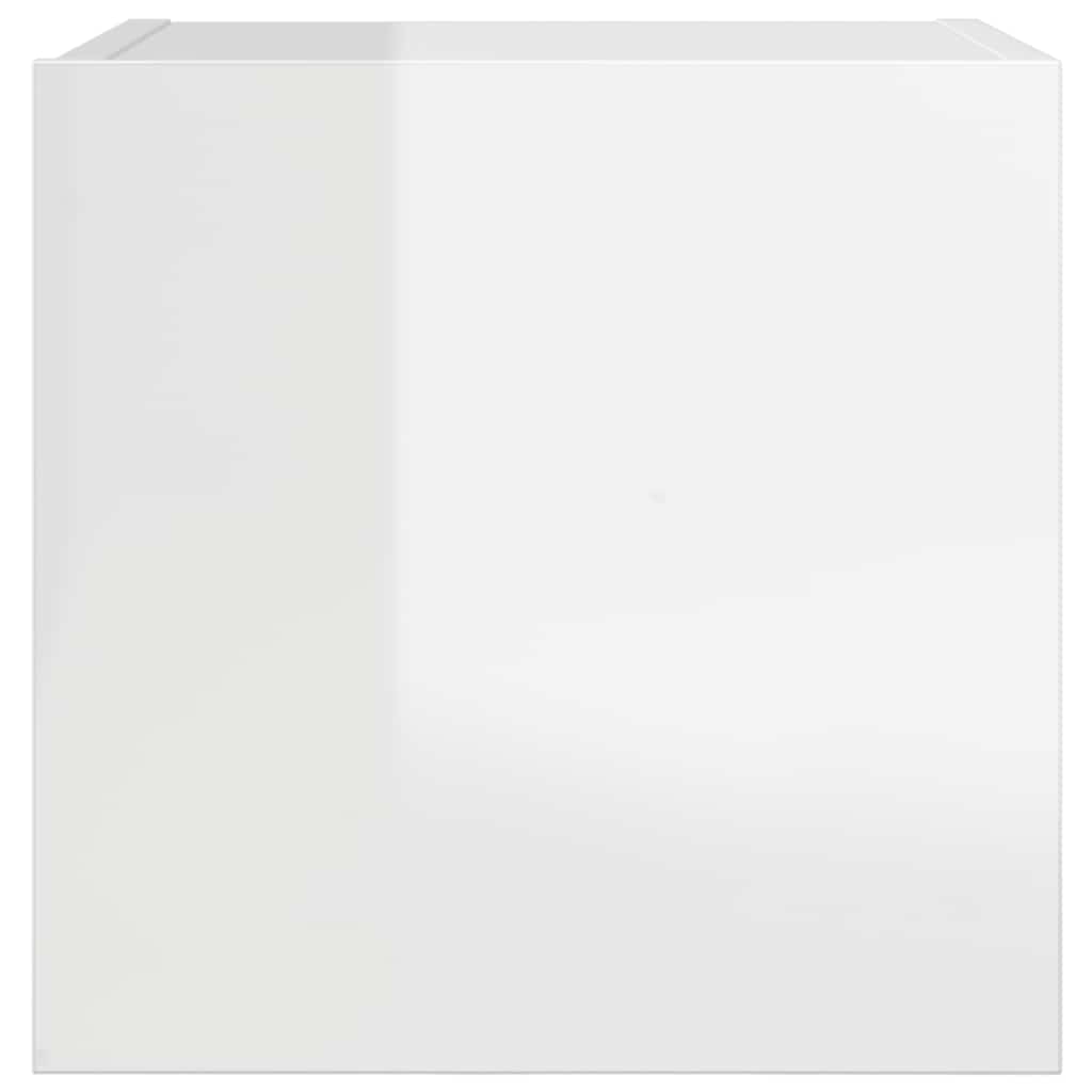 TV wall cabinets 4 pcs. High-gloss white 30.5x30x30 cm