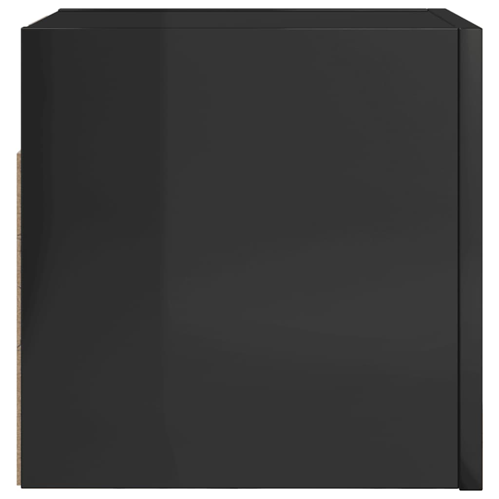 TV-Wandschränke 2 Stk. Hochglanz-Schwarz 30,5x30x30 cm