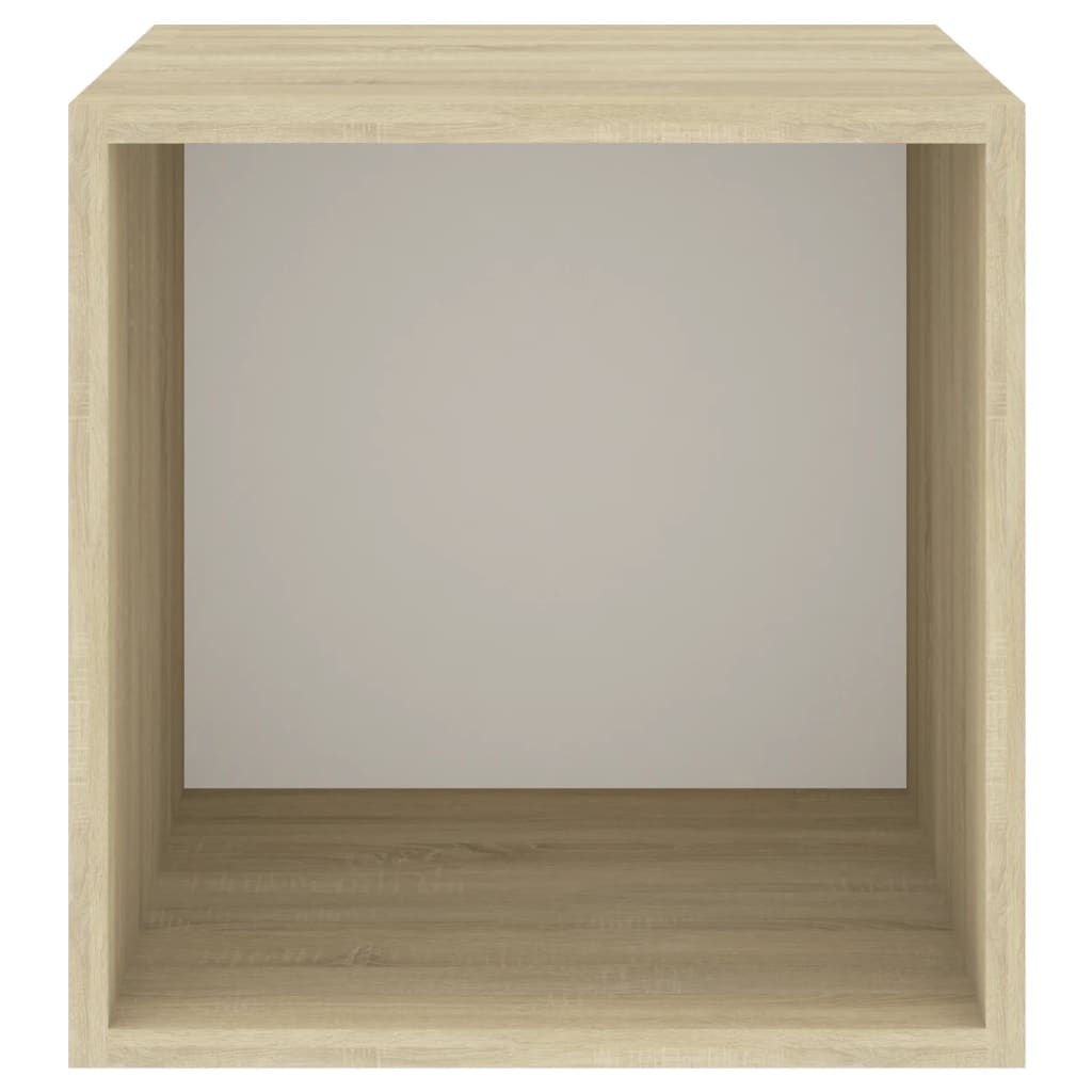 Wall Cabinet White Sonoma Oak 37x37x37 cm Wood Material