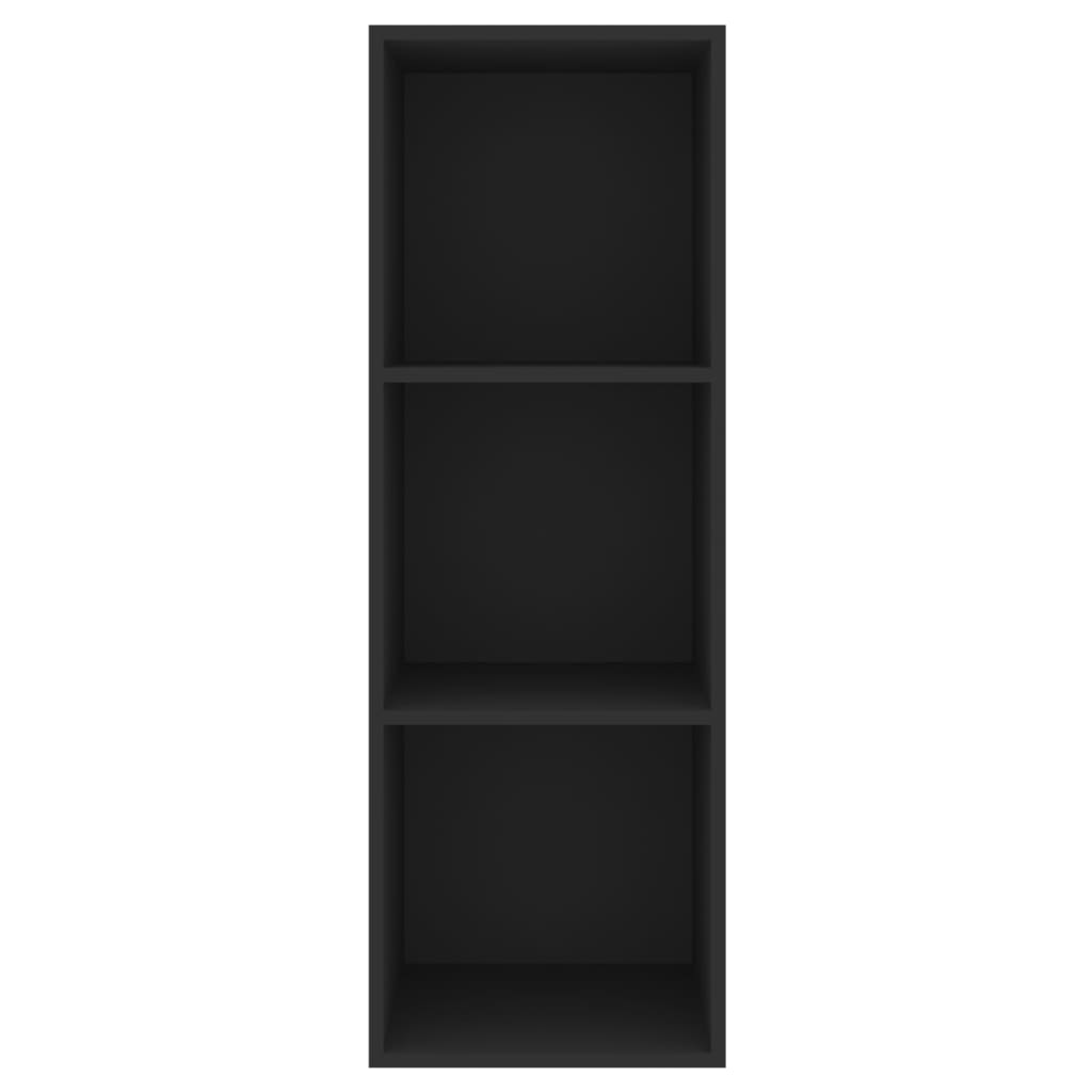 Meuble TV mural noir 37x37x107 cm en bois