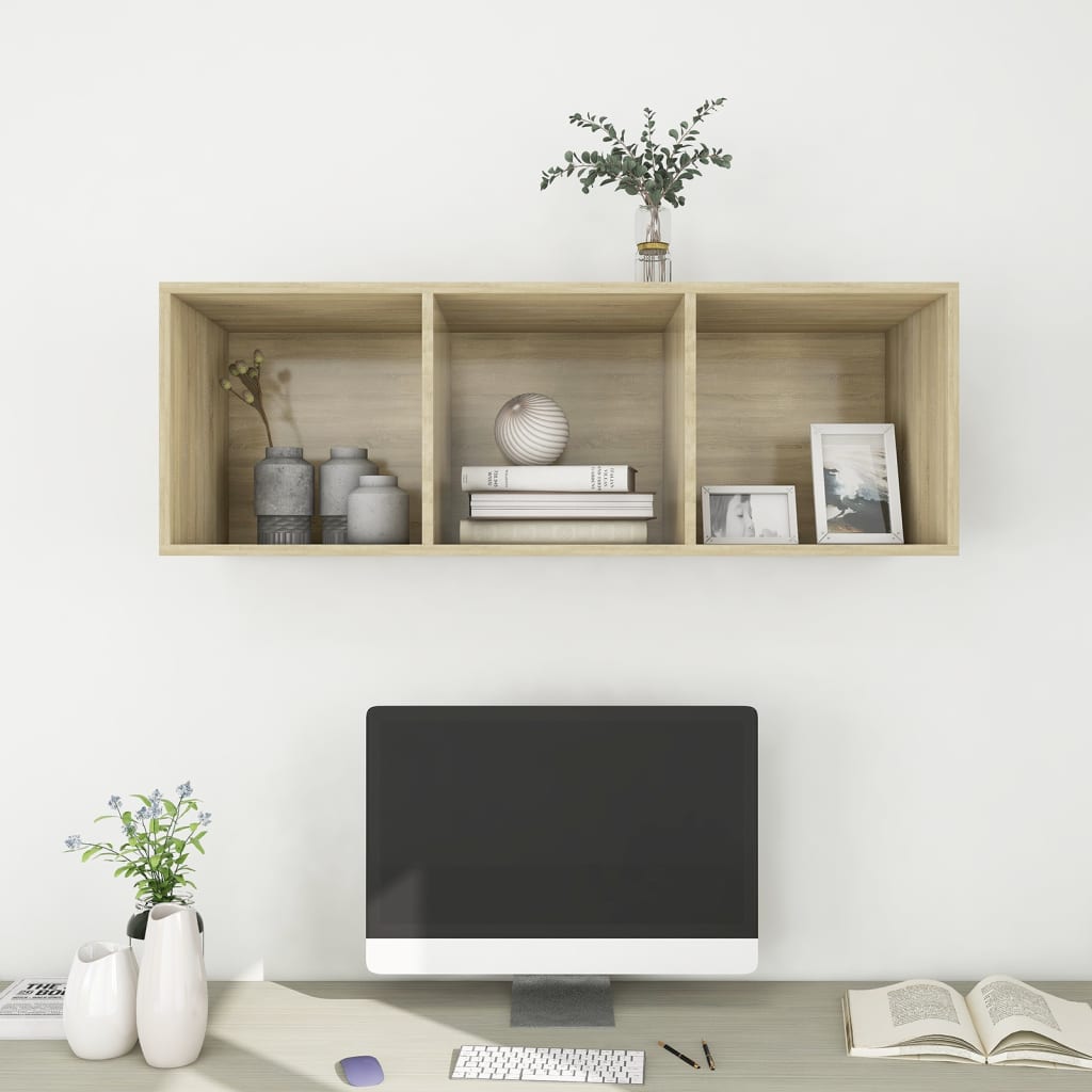 Meuble TV mural chêne Sonoma 37x37x107 cm matériau bois
